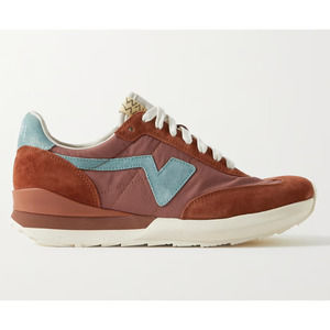 VISVIM Men's Brown Suede & Nylon FTK Runner Lace-Up Trainers UK7 / US 8 NEW